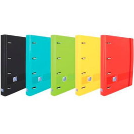 Oxford Live & Go Carpeta 4 Anillas Polyfoam A4, Recambio 100H, 1 Línea, Colores Surtidos