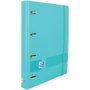 Oxford Live & Go Carpeta 4 Anillas 35mm Europeanbinder A4+ Polyfoam con Recambio 5x5 Aqua