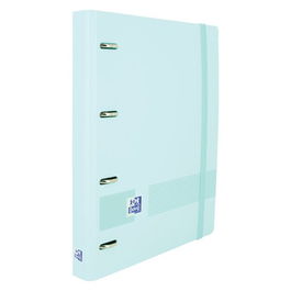 Oxford Europeanbinder Carpeta 4 Anillas 35 mm A4+ Polyfoam C-Recambio 5x5 Azul Pastel
