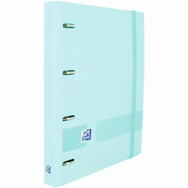 Oxford Europeanbinder Carpeta 4 Anillas 35 mm A4+ Polyfoam C-Recambio 5x5 Azul Pastel