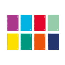 Pacsa Cuaderno Basic Folio Cuadriculado 4mm 80 Hojas Pack 10 Unidades Colores Surtidos