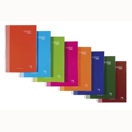 Pacsa Cuaderno Premium Extra 80H Folio 90gr 4x4 mm Tapa Extradura Pack 4 Unidades Colores Surtidos