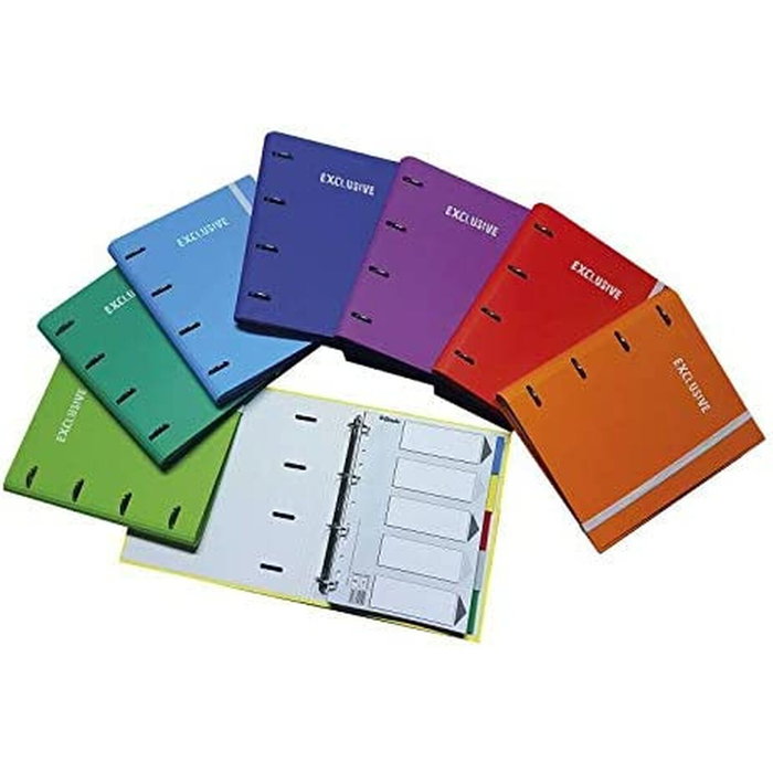 Pacsa Carpeta de Anillas Exclusive Carpeblock A4 con 4 Anillas de 35mm y Cierre con Goma