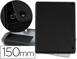 Pardo Carpeta proyectos folio lomo 150 mm carton forrado negro con broche