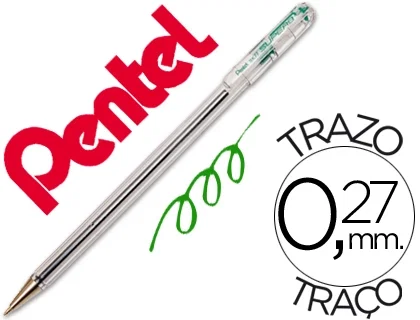 Pentel Bolígrafo BK-77 Verde (Pack de 12) Pentel Bolígrafo BK-77 Verde (Pack de 12)