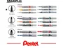 Pentel Marcador Pizarra Blanca Maxiflo MWL-5S Negro Caja 12 UD
