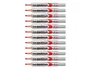 Pentel Marcador Maxiflo MWL-5S Rojo, Pack de 12 unidades