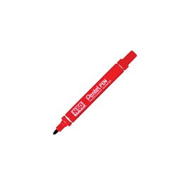 Pentel N50-Be Marcador Permanente Cuerpo Aluminio Rojo Y Punta Media Conica -12U-