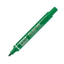 Pentel Marcador Permanente N50-Be, Cuerpo Aluminio Verde, Punta Media Cónica, Caja 12 Unidades