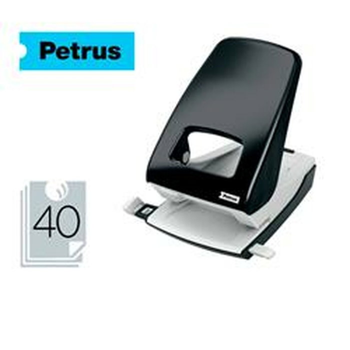 Petrus Taladro de oficina metálico modelo 95 negro, capacidad 40 hojas Petrus Taladro de oficina metálico modelo 95 negro, capacidad 40 hojas