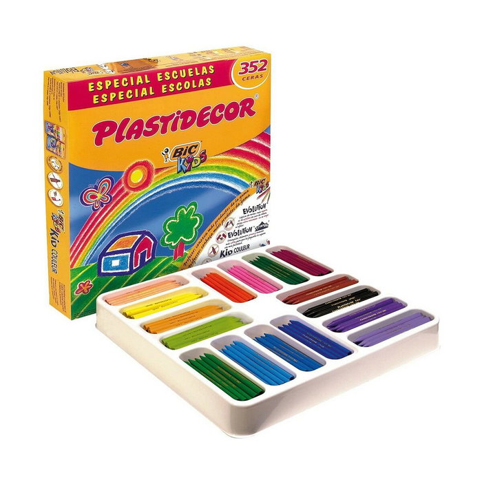 Plastidecor Ceras Kids Especial Escuelas 16 Colores Surtidos Caja 352 Unidades
