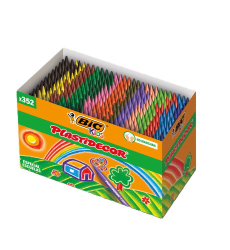 Plastidecor Ceras Kids Especial Escuelas 16 Colores Surtidos Caja 352 Unidades