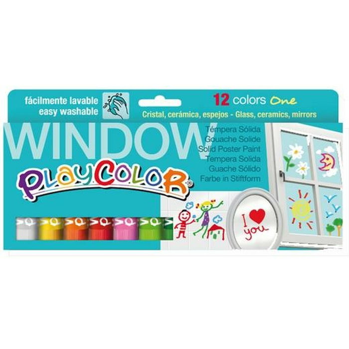 Playcolor Estuche de Témpera Sólida One Window de 12 Colores en Barra Playcolor Estuche de Témpera Sólida One Window de 12 Colores en Barra