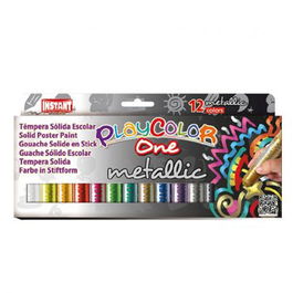 Tempera Solida Playcolor Metallic One 10Gr. Estuche De 12 Colores