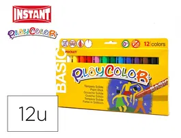 Instant Tempera Sólida en Barra Playcolor Pocket Escolar Caja de 12 Colores Surtidos