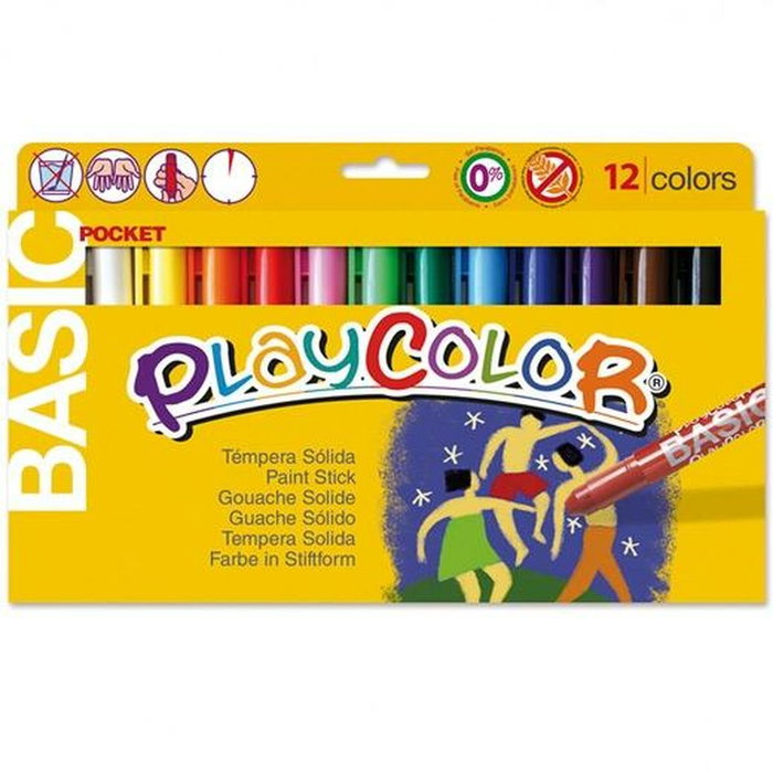 Playcolor Témpera Sólida Playcolor Basic Pocket Estuche de 12 Colores Surtidos Skala 5g Playcolor Témpera Sólida Playcolor Basic Pocket Estuche de 12 Colores Surtidos Skala 5g