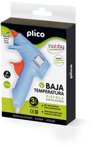 Plico Pistola Termofusible Mini 25 W Baja Temperatura Ø8 mm Plico Pistola Termofusible Mini 25 W Baja Temperatura Ø8 mm