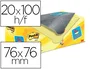 Post-it Bloc de Notas Adhesivas 654 76x76 mm Amarillo Canario Pack de 20