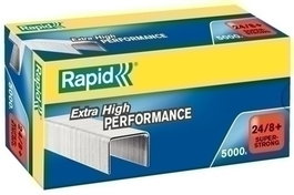 Rapid Grapas 24-8+ Súper Strong Galvanizada Caja De 5000 Unidades