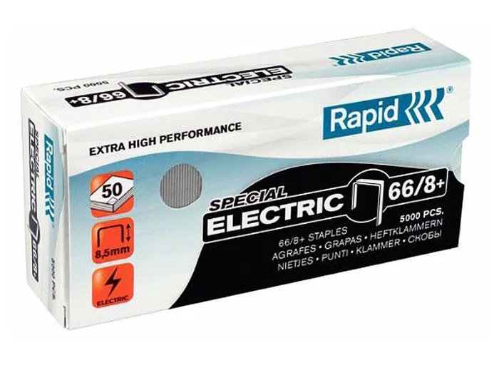 Rapid Grapas 66/8+ Galvanizadas Super Strong Caja 5000 Unidades