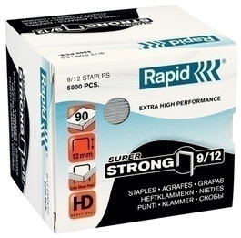 Grapas Rapid Super Strong 9/12 Mm. Galvanizadas Caja De 5000
