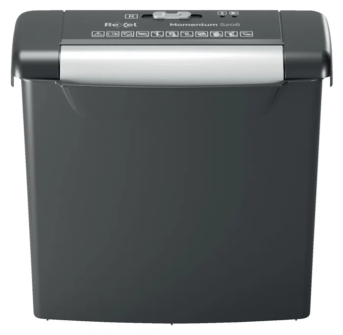 Rexel Momentum S206 Destructora de Papel Corte en Tiras 6mm Negro, Gris Rexel Momentum S206 Destructora de Papel Corte en Tiras 6mm Negro, Gris