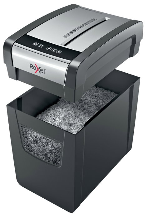 Rexel Momentum X410-SL Destructora de Papel Corte Cruzado Negro/Plata