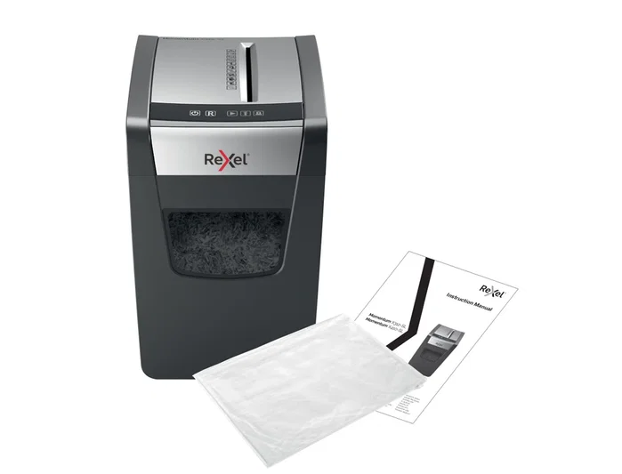 Rexel Momentum X410-SL Destructora de Papel Corte Cruzado Negro/Plata