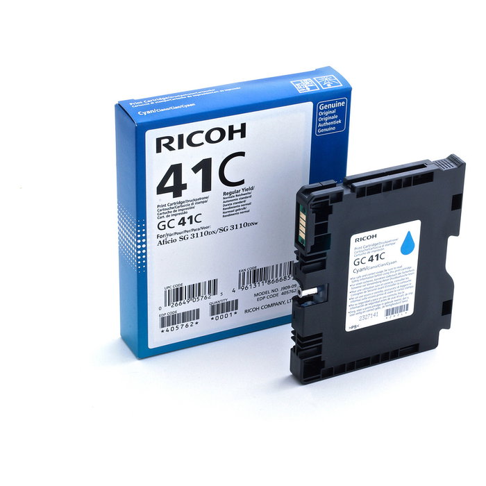 Ricoh GC41C Cian Cartucho de Tinta de Gel Ricoh GC41C Cian Cartucho de Tinta de Gel