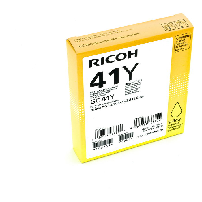 Ricoh GC-41Y Amarillo Cartucho de Gel