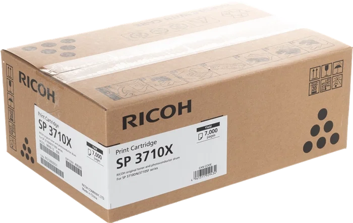 Ricoh Tóner Negro SP 3710X (408285) para SP 3710DN y SP 3710SF Ricoh Tóner Negro SP 3710X (408285) para SP 3710DN y SP 3710SF