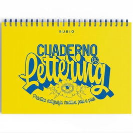 Rubio Cuaderno de Lettering Práctica Caligrafía Creativa Paso a Paso Formato Horizontal 236 páginas