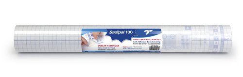 Sadipal Forro de Libros Autoadhesivo Reposicionable PP 100 Micras 0,50x20m Transparente Sadipal Forro de Libros Autoadhesivo Reposicionable PP 100 Micras 0,50x20m Transparente