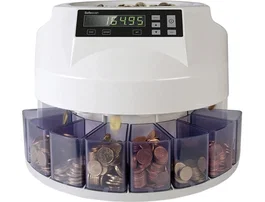 Safescan Contador y Clasificador de Monedas 1250EUR Velocidad 200 Monedas/Minuto Capacidad 500 Monedas