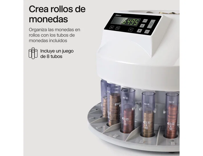Safescan 1250 Contadora y Clasificadora de Monedas para Euro