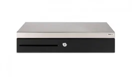 Safescan SD-4617S Cajón Portamonedas, 6 Compartimentos para Billetes y 8 para Monedas, Negro y Plata