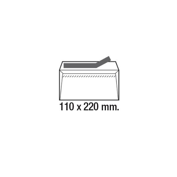 Sam Sobres DIN DL 110x220 mm Blanco 90g con Tira de Silicona