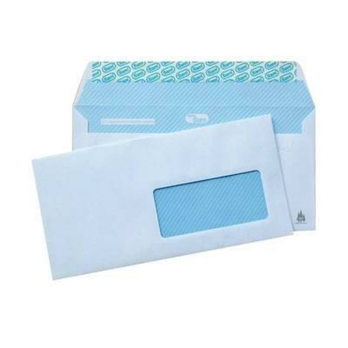 Sam Sobres Americanos Blanco 115x225mm con Ventana Derecha y Tira de Silicona Sam Sobres Americanos Blanco 115x225mm con Ventana Derecha y Tira de Silicona