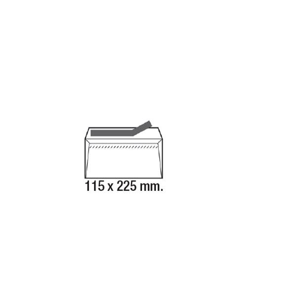 Sam Sobres Americanos Blanco 115x225mm con Ventana Derecha y Tira de Silicona Sam Sobres Americanos Blanco 115x225mm con Ventana Derecha y Tira de Silicona