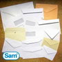 Sam Sobres DIN C5 162x229 mm Blanco 90g con Tira de Silicona, Caja de 500
