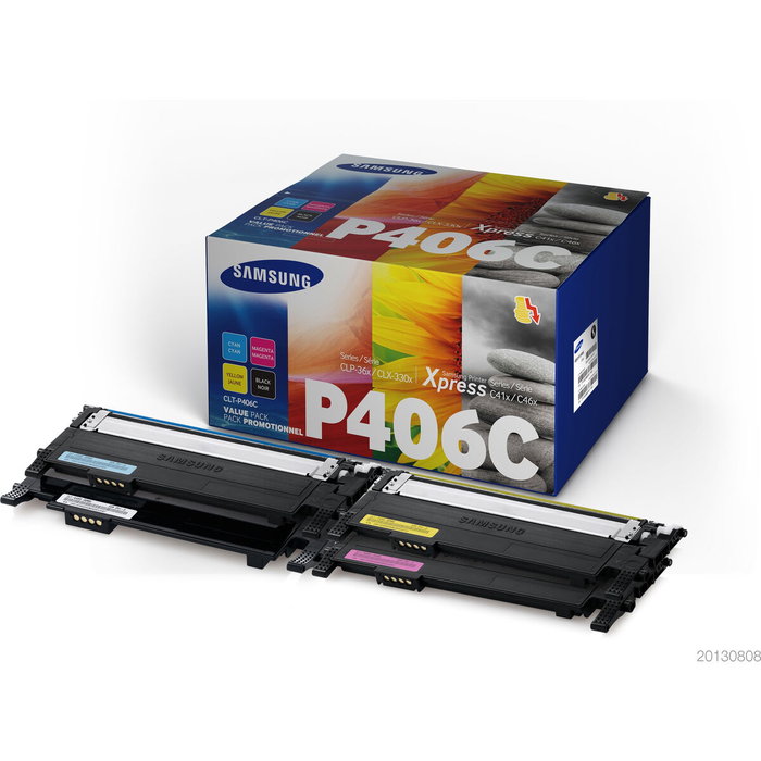 Samsung CLT-P406C Multipack de 4 Cartuchos de Tóner (SU375A)