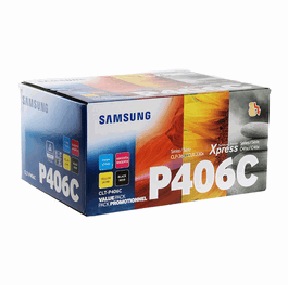 Samsung CLT-P406C/SU375A Kit de 4 Tóner Negro, Cian, Magenta, Amarillo para Impresoras Samsung - Multipack