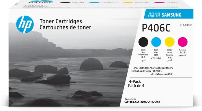 Samsung CLT-P406C Multipack de 4 Cartuchos de Tóner (SU375A)