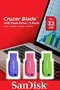 SanDisk Cruzer Blade 32GB Pack de 3, USB 2.0, Azul/Verde/Rosa
