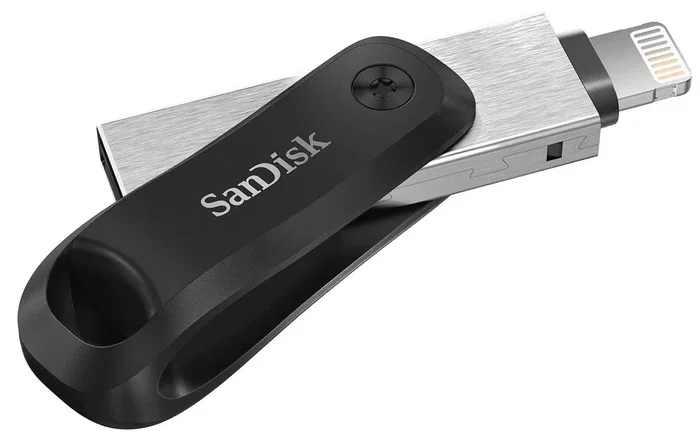 SanDisk iXpand - Unidad Flash USB 64 GB USB Type-A / Lightning 3.2 Gen 2 para iPhone y iPad - Color Negro, Plata