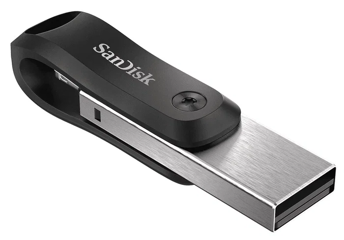 SanDisk iXpand - Unidad Flash USB 64 GB USB Type-A / Lightning 3.2 Gen 2 para iPhone y iPad - Color Negro, Plata