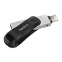 SanDisk iXpand Go 128 GB USB 3.2 Gen 1 / Lightning Gris, Plata
