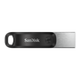 SanDisk iXpand Go 128 GB USB 3.2 Gen 1 / Lightning Gris, Plata