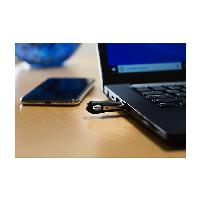 SanDisk 00183589 iXpand Go 256GB - Pendrive USB 3.2 Gen 1 y conector Lightning para iPhone, iPad - Giratorio, color Negro/Plata
