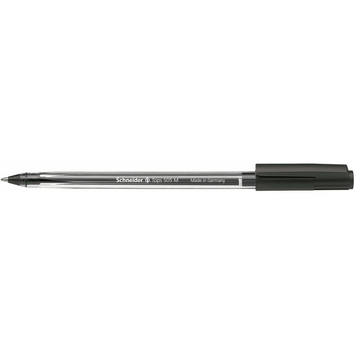 Schneider Bolígrafo Tops 505 M Cuerpo Transparente Tinta Negra Caja 50 UD Schneider Bolígrafo Tops 505 M Cuerpo Transparente Tinta Negra Caja 50 UD